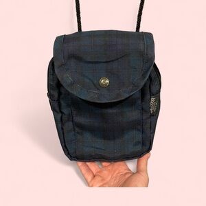 Vintage 90’s outdoor products plaid tartan crossbody pochette ID pouch travel
